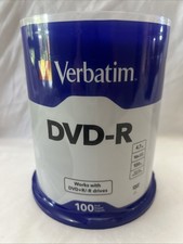 Verbatim DVD-R 100 Pack Spindle 4.7GB 16X Blank Discs New Sealed picture