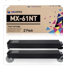 Compatible Sharp MX-61NT MX61NT Toner Cartridge, Set of CMYK / 2 Packs of Black picture