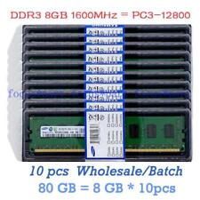 Samsung 10 pcs 8 GB DDR3 1600 MHz PC3-12800 2Rx8 240PIN Desktop DIMM Memory Lot picture