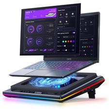 llano V12 Ultra Laptop Cooling Pad with Smart Software Control, RGB Gaming La... picture