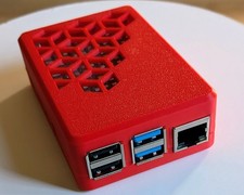 Raspberry pi 4 4GB - 3D printed case - RED - Free S/H picture