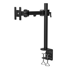 Single Arm Monitor Desk Table Mount Stand/For 1 LCD Fully Swivel Clamp Up to 27