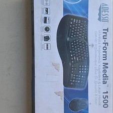 Adesso Tru-Form Media 1500 Wireless Ergonomic Keyboard and Laser Mouse Set Black picture