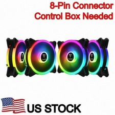 GAMDIAS AEOLUS M1 M2 SkyTech OEM Proprietary 8-Pin RGB PC Case Fan 56CFM 1500RPM picture
