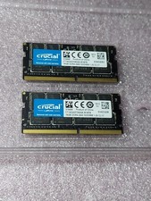 Tested GOOD Pair 2x Crucial 16GB DDR4 2400 SODIMM Laptop RAM CT16G4SFD824A 32GB picture