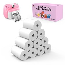 10 Rolls Kids Instant Camera Paper Refill White 57x25mm HD Thermal Print picture