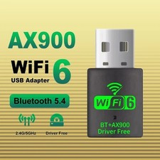 USB WiFi-6 900Mbps 2 in 1 Dongle 2.4G 5GHz Dual Band & BT 5.4 Win10,11  picture