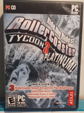 ATARI ROLLER COASTER TYCOON 3 PLATINUM PC WINDOWS 2006 CD-ROM with booklet picture