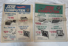Vintage JADE Computer Flyers 1987 1988 BYTE PC XT Modem Laser Printer Lot 2 picture