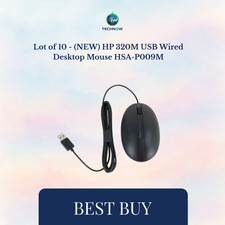 Lot of 10 - (NEW) HP 320M USB Wired Desktop Mouse HSA-P009M picture