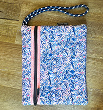 Simply Southern Floral Wristlet iPad case, Blue Pink White, Zip Closure picture