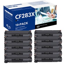 10PK Black CF283X For HP  83X Toner Cartridge LaserJet Pro M201dw M202dw Printer picture