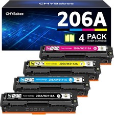 CMYBabee Toner Cartridge Replacement for HP 206A 206X for Color Laser (4 Pack) picture
