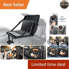 Steering Wheel Tray Black Large Leather 3-in-1 Car Laptop Desk Organizer picture