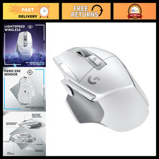 Wireless Gaming Mouse - High Precision, RGB Lighting, Ergonomic Design, White picture