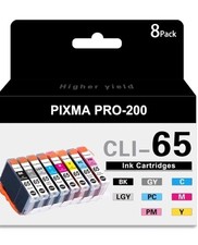 CLI-65 Compatible Ink Cartridges 8 Pack Replacement for Canon PIXMA PRO-200 picture