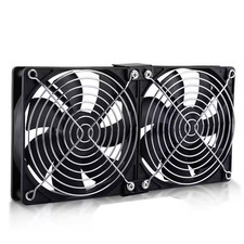 Big Airflow 2 X 120 Mm 240 Mm Computer Fan with AC Plug Cabinet Fan 110-Volt 240 picture