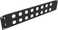 2U Hinged Rack Component Panel with 16 D-Series Punch-Out Holes for 19 inches picture