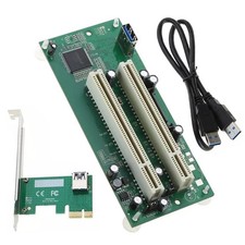 PCI-E to 2xPCI Adapter Cable PCIE x1 to x16 Card PCI-Expansion Converter picture