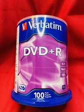 100 VERBATIM AZO Blank DVD+R Plus R 16X Branded Disc 4.7GB Spindle 95098 NEW picture