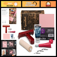 Block Printing Starter Kit - Ink, Brayer, Lino Handle & Cutters - Art Supplies picture