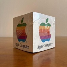 Apple Computer Vintage Note Cube Memo Pad with Rainbow Logo Vintage Collectible picture