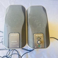 Sony SRS-A205 Mega Bass 2.0 Wired Computer Speakers 3.5mm Volume, Silver/Black picture