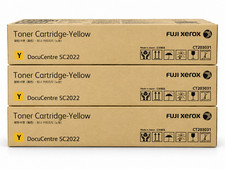 3x Genuine Fuji Xerox CT203031 Yellow Toner DocuCentre SC2022 MPS - TRACKED POST picture