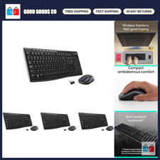 Wireless Keyboard and Mouse Combo, 2.4GHz, Compact, 8 Multimedia Keys, 2-Year Ba picture
