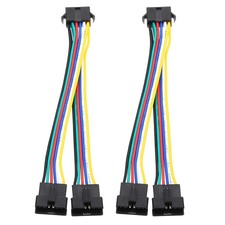 2Pcs ARGB Splitter Cable Fan RGB Extension Power Cord with 6Pin Splitter Cable] picture
