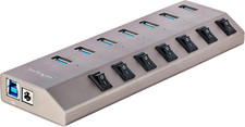 Startech 7 Port Self-Powered USB C Hub with Individual On/Off Switches, USB 3.0  picture