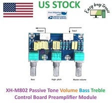 1Pcs XH-M802 Passive Tone Volume Bass Treble Control Board Preamplifier Module picture