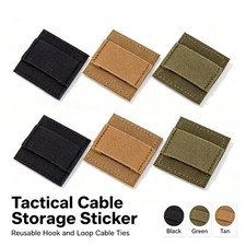 Tactical Cable Storage Sticker Reusable Fastening Cable Ties With Hook And Loop picture