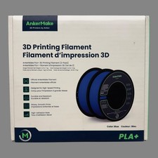 AnkerMake PLA+ 3D Printing Filament [2-Pack, 4.4 lbs] ANKER V6110 Blue BRAND NEW picture