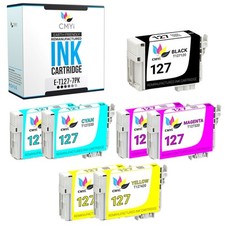 7-PK CMYi Replacement T127 Combo Pack Ink Cartridge for Epson Stylus NX530 NX625 picture