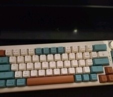 Blue-white-tan Mechanical Keyboard | Very Good Condition picture