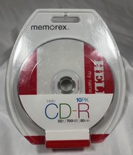 Memorex 10 Pack Hello Design CD-R 52X 700MB 80min Recordable CD-R NEW SEALED picture