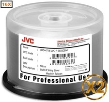 100-Pak JVC PRO (Ritek Pro) 16X 4.7GB Shiny-Silver Top DVD-R's in Cakebox picture