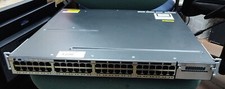 Cisco Catalyst WS-C3750X-48T-S 48-Port Gigabit Switch w/ 2x C3KX-PWR-350WAC PSU picture