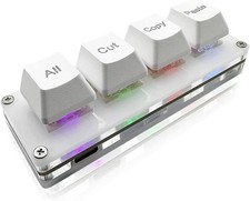 Mini 4-Key Select-All Cut Copy Paste Macro Pad Ctrl A X V Shortcut Handed Key... picture