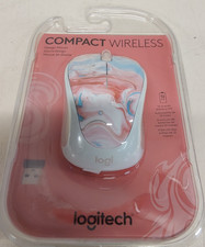 Logitech Compact Wireless Mouse, Ergonomic Contoured Design, Cotton Candy Pink, picture