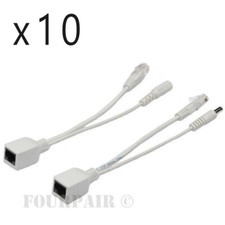 10 Pack Lot Power over Ethernet PoE Adapter Injector Splitter Kit 5v 12v 24v 48V picture