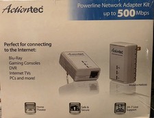 New Actiontec Powerline Network Adapter Kit 500Mbps PWR511K01 Open Box Tested picture