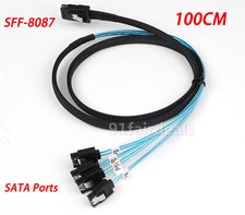 4X Mini SAS SFF-8087 36PIN to 4 SATA 7PIN HD Splitter Breakout Cable Reverse 1M picture