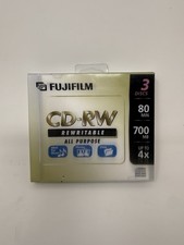 Fujifilm CD-RW 5 Discs 80 Min 700 MB Rewritable Compact DIscs  New Sealed picture