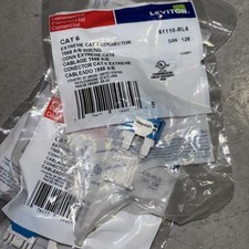 Leviton 61110-RL6 eXtreme Cat 6 QuickPort Jack, Blue A/B Wiring - 15 PACK - New picture