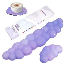 Cloud Wrist Rest Set for Keyboard and Mouse, Includes Cute Coaster, with Comp... picture
