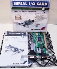 Startech PCI 2 Port 16C550 Serial I/O Card-New In Box picture