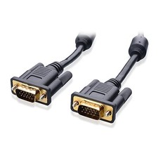 Premium 100ft M/M SVGA Cable Gold Plated VGA HD15 100 Foot New - Black picture