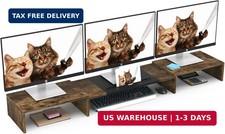 WESTREE Triple Dual Monitor Stand Riser, Extra Long Monitor Stand for 1~2~3 Moni picture